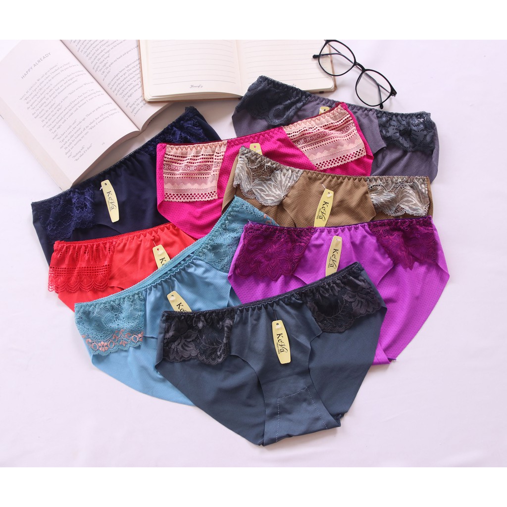 Quần lót nữ cotton phối ren kháng khuẩn thông hơi thoáng mát | BigBuy360 - bigbuy360.vn