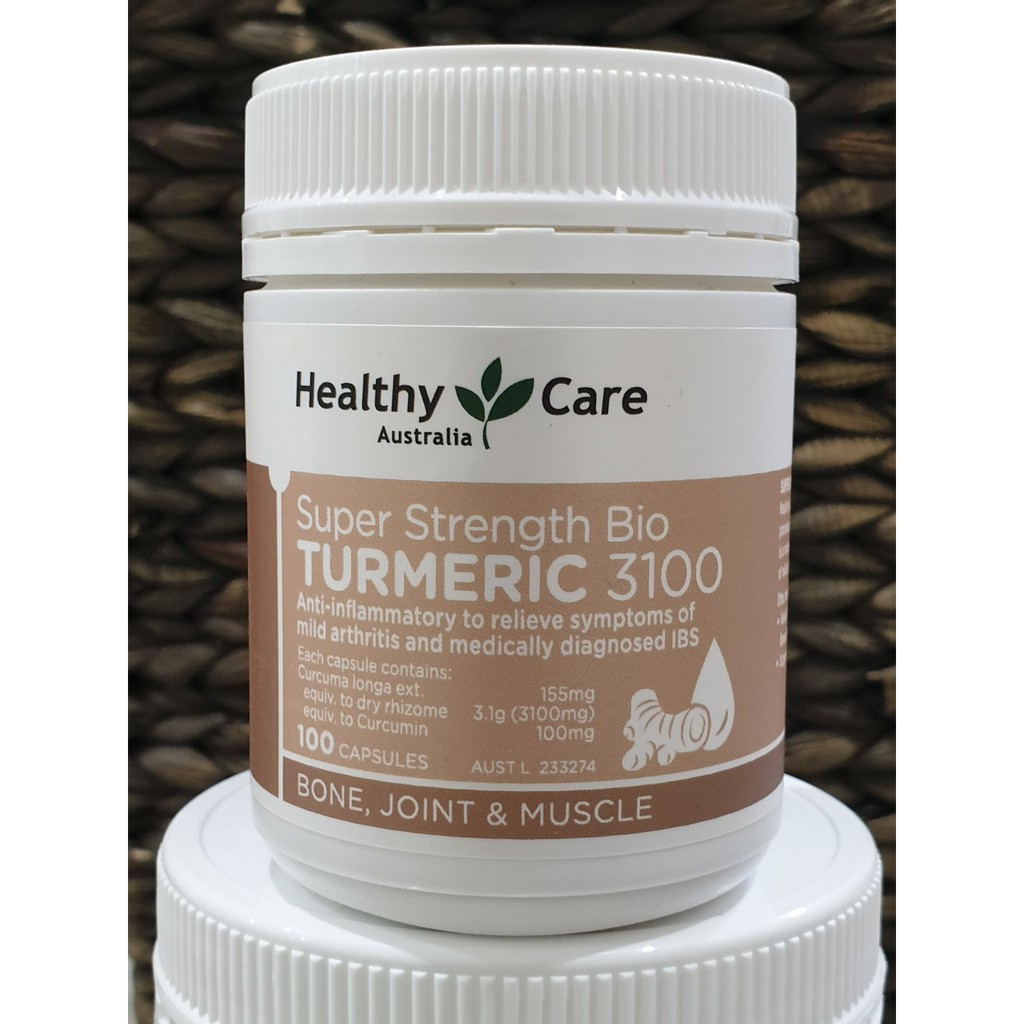 Viên uống tinh chất nghệ HEALTHY CARE SUPER STRENGTH BIO TURMERIC 3100