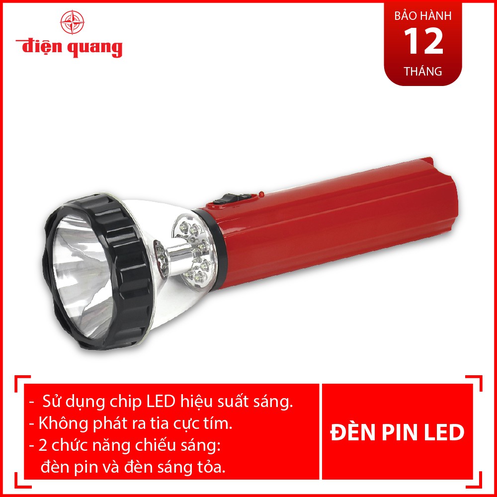 Đèn pin Điện Quang ĐQ PFL02 R (Pin Sạc)