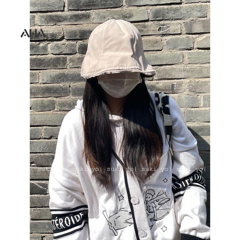 Mũ vành rộng AHA official che nắng có thể điều chỉnh phong cách retro Nhật Bản thời trang cho cặp đôi