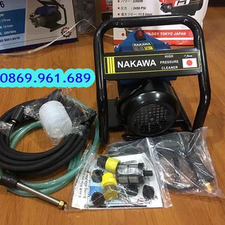 Máy rửa xe nakawa 2400w + bình bọt tuyết nk696