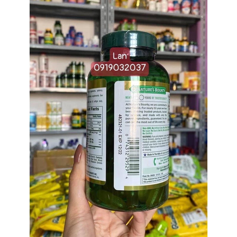 Viên uống Fish Oil của Nature Bounty 1400mg | Thế Giới Skin Care