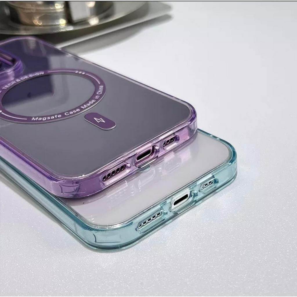 Ốp lưng X&M Viền màu trong suốt hỗ trợ sạc cho iPhone 14 Pro Max/ 13 Pro Max chống sốc bảo vệ máy siêu đẹp