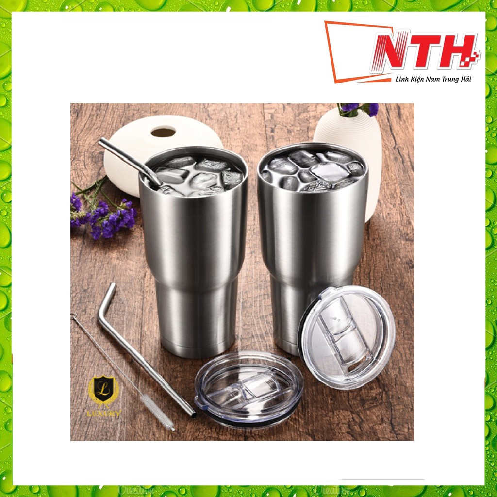 LY GIỮ NHIỆT YETI 900ML MẪU INOX- BOX FULL PHỤ kiện