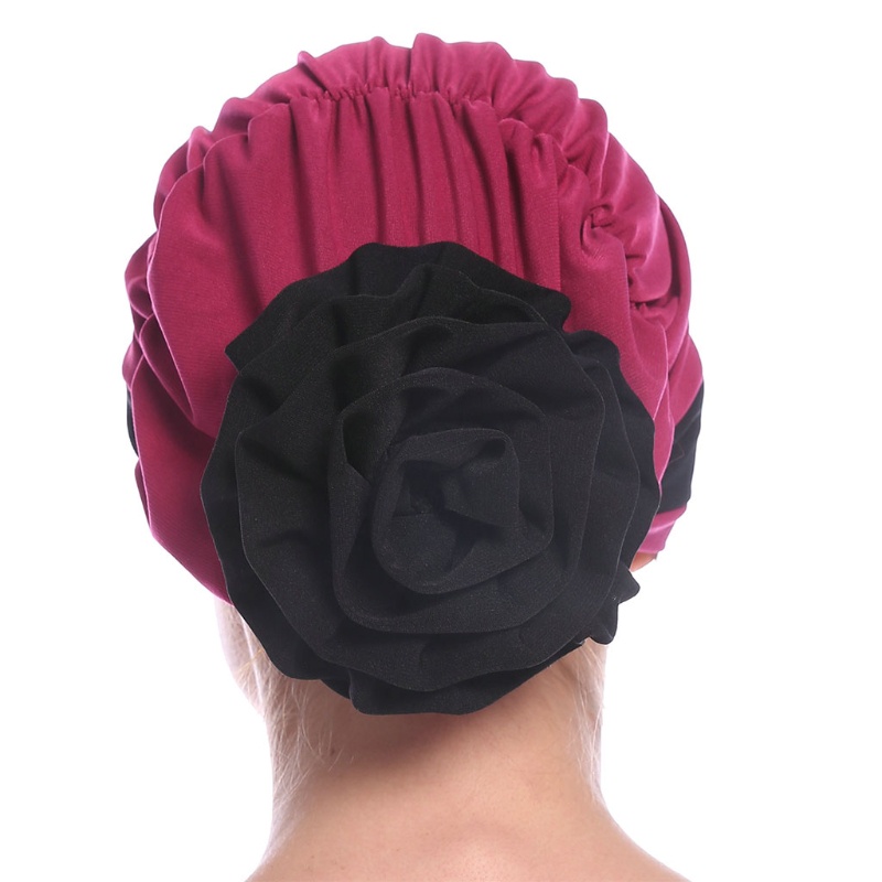 Mũ Trùm Đầu Co Giãn In Hoa Màu Sắc Thanh Lịch Cho Phụ Nữ Hồi Giáo