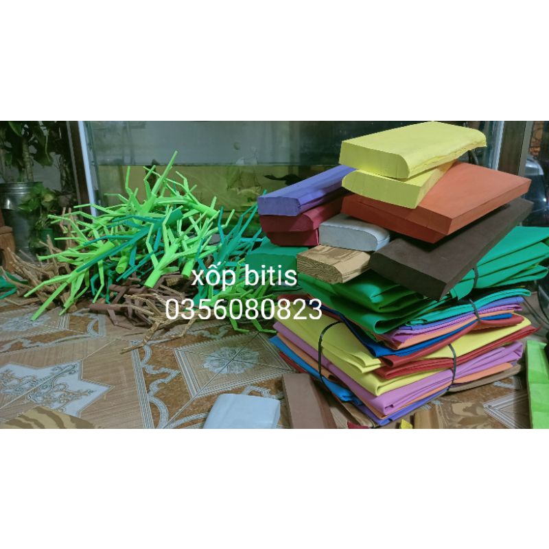 Thân cây xốp gắn sẵn cành chiều dài cả thân cành 38cm