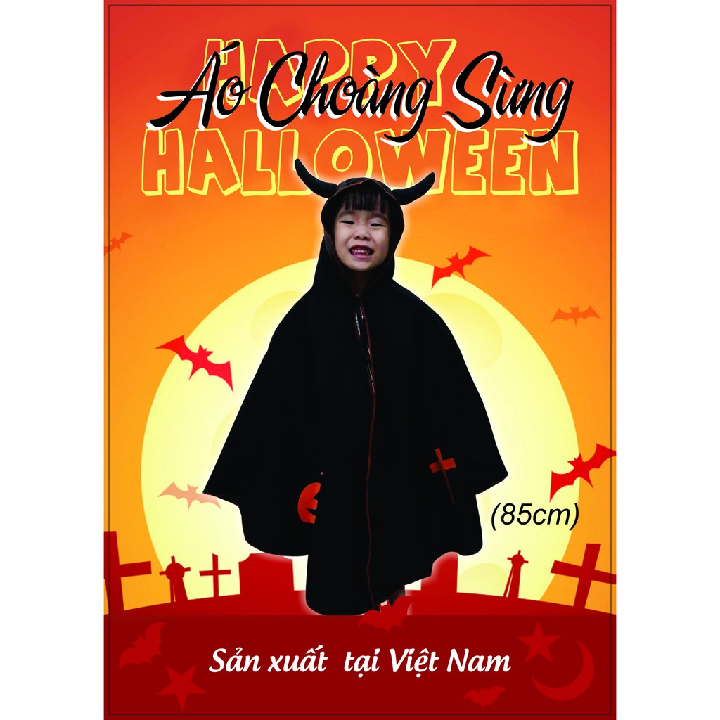 [ HCM ] HALLOWEEN - ÁO CHOÀNG HOA VĂN NHIỀU MẪU -  KHÔNG KÈM NÓN - CHO BÉ HALOWEEN