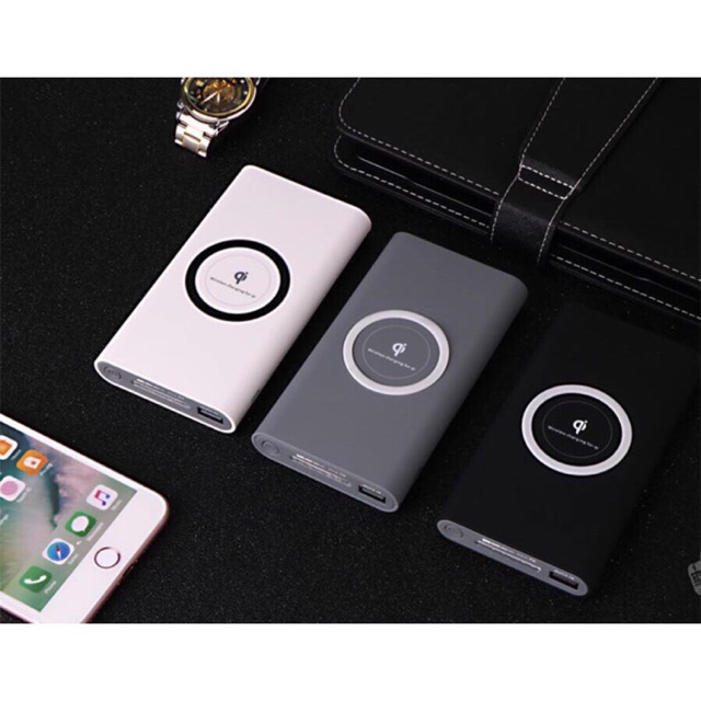 pin dự phòng qi 20000mah kiêm sạc ko dây