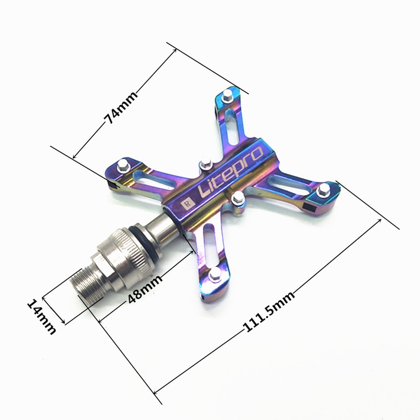 Pê đan xe đạp LITEPRO hợp kim nhôm tháo gỡ nhanh tiện lợi cho Brompton