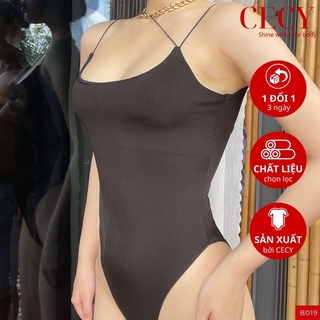 Bodysuit dây bún hack eo, cotton liền thân b019