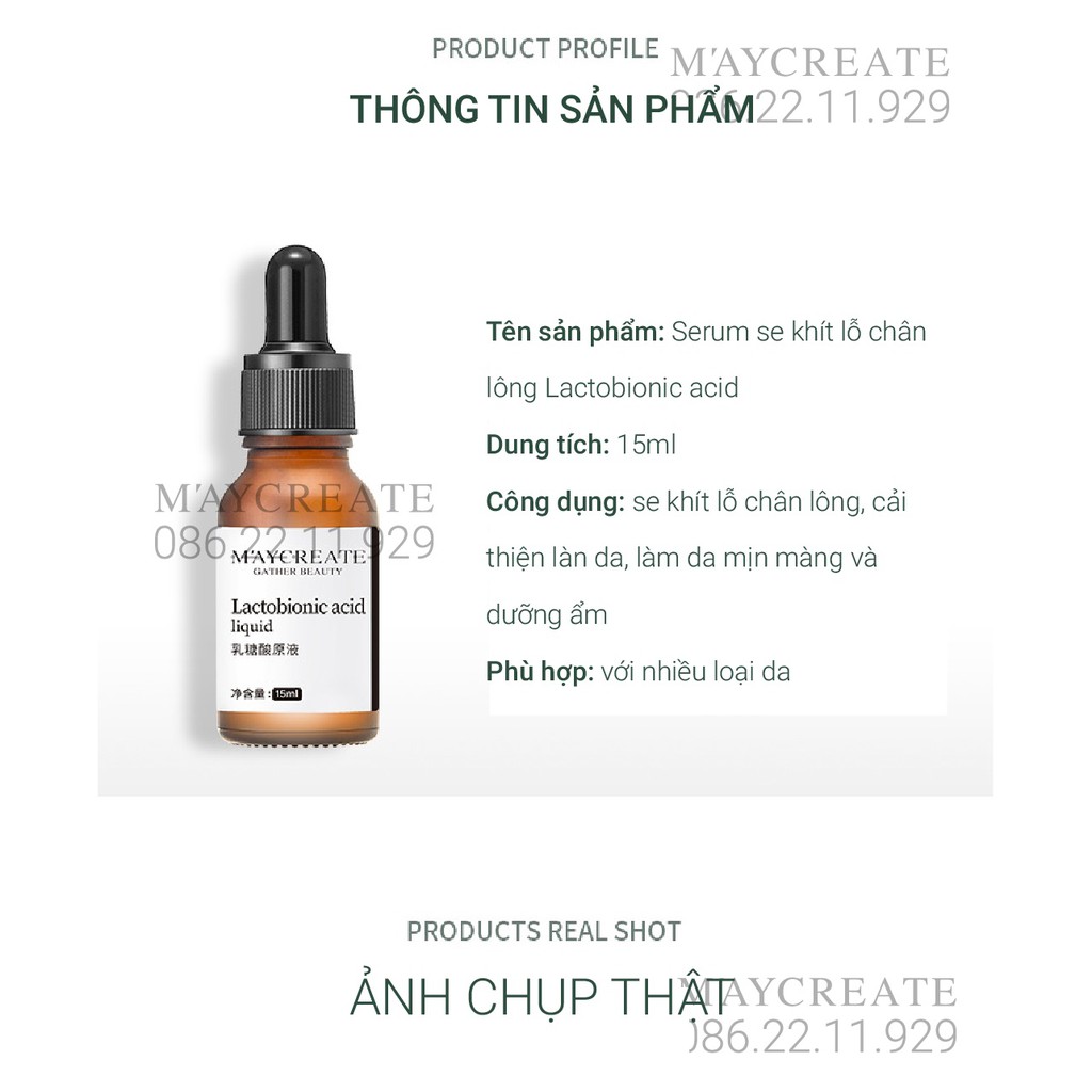 Tinh Chất Phục hồi da Cấp ẩm Thu nhỏ LCL Maycreate Hàng Nội Địa Trung.