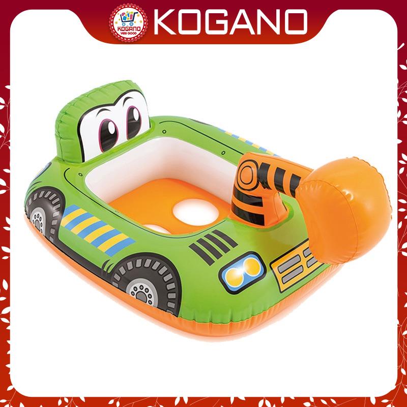 Phao bơi chống lật cho bé KOGANO xỏ chân an toàn cho trẻ em hình ô tô, máy bay, xe công trình đáng yêu SS-001100