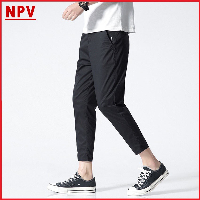 Quần tây nam dáng xuông trẻ trung chất đũi thoáng khí- Quần đũi dài nam NPV ống côn cạp chun dây rút | BigBuy360 - bigbuy360.vn