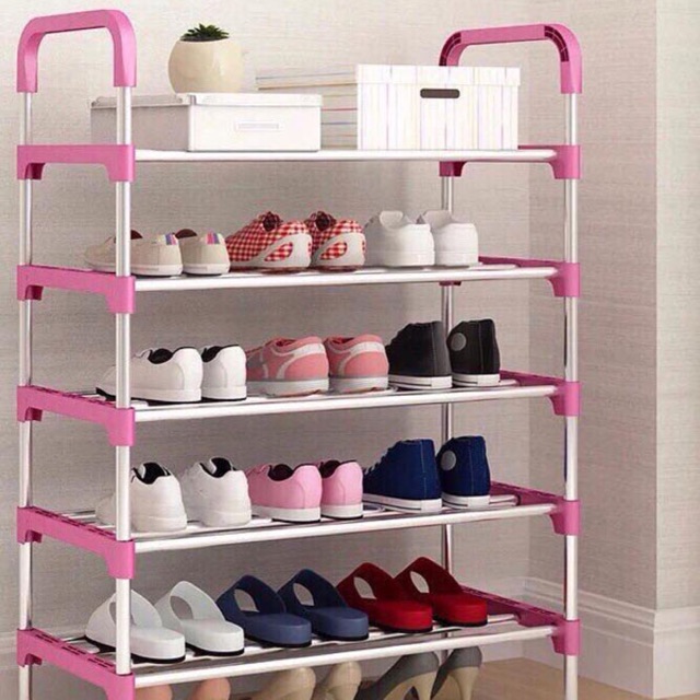 kệ giày dép 5 tầng khung inox