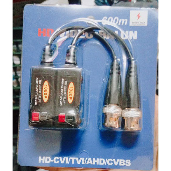 Cặp 2 Cái Balun Camera Loại Tốt - Jac tín hiệu Camera Balun 600m loại bấm