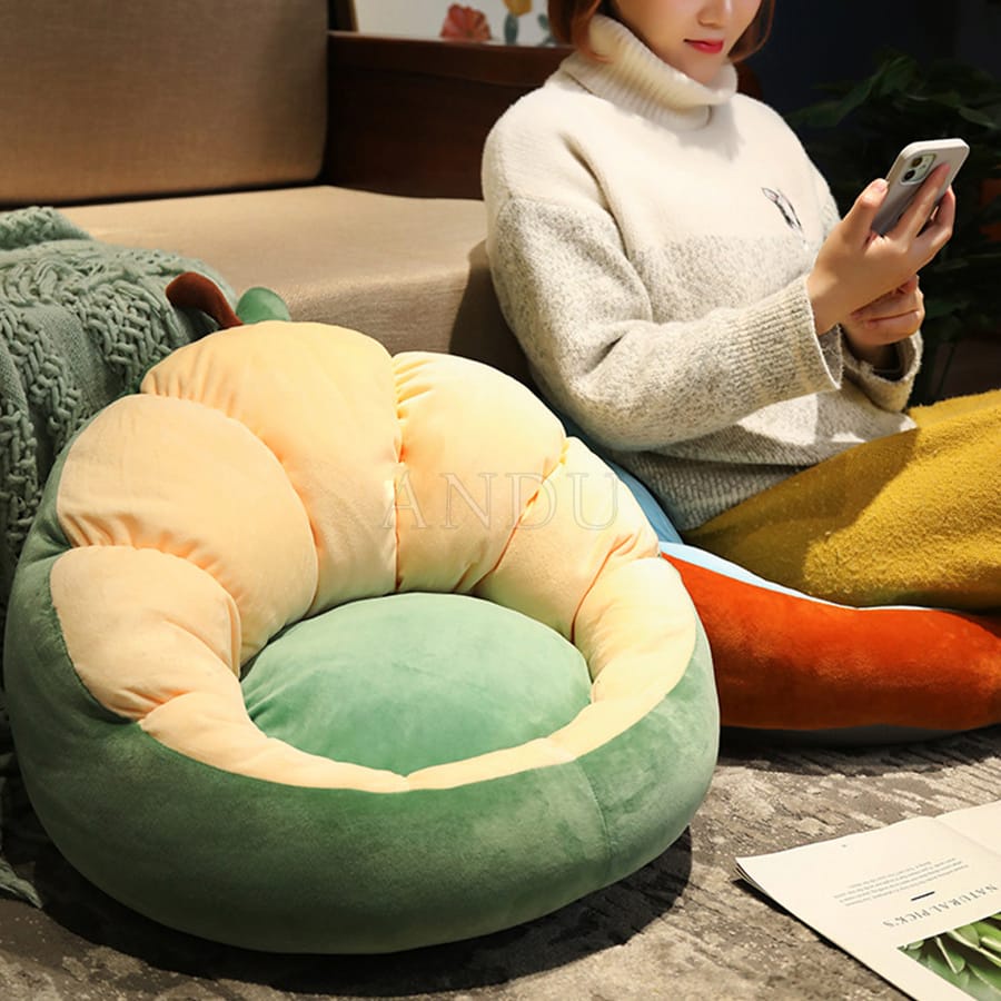 Ghế Lười Hình Bông Hoa, Dựa Tường, Ghế Đệm Ngồi Bệt Tatami Họa Tiết Hành Tinh Phong Cách Nhật Bản