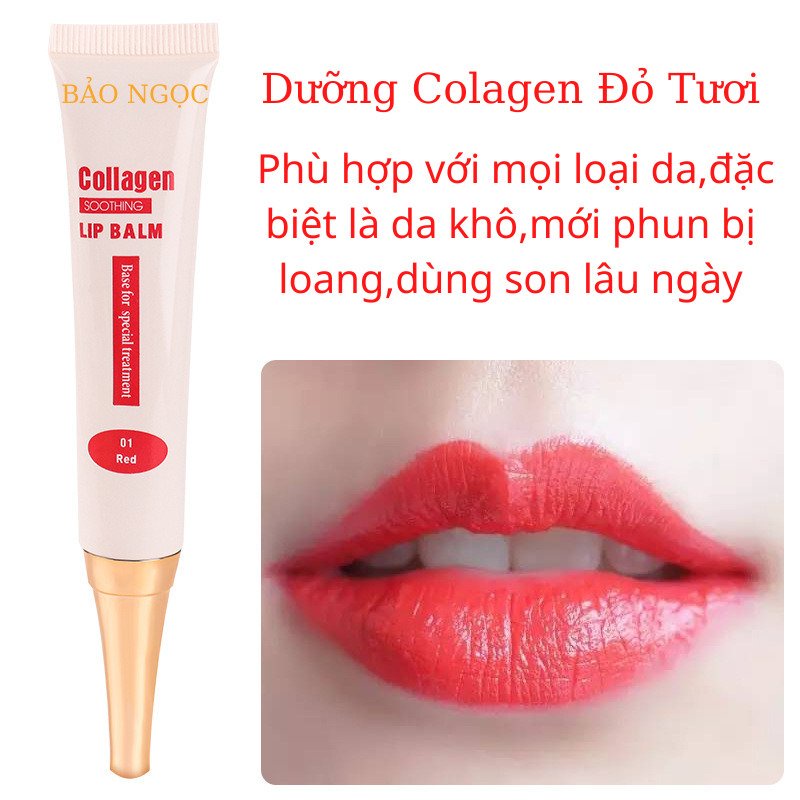 Dưỡng môi colagen kích màu sau phun xăm, dưỡng kích màu môi colagen chính hãng