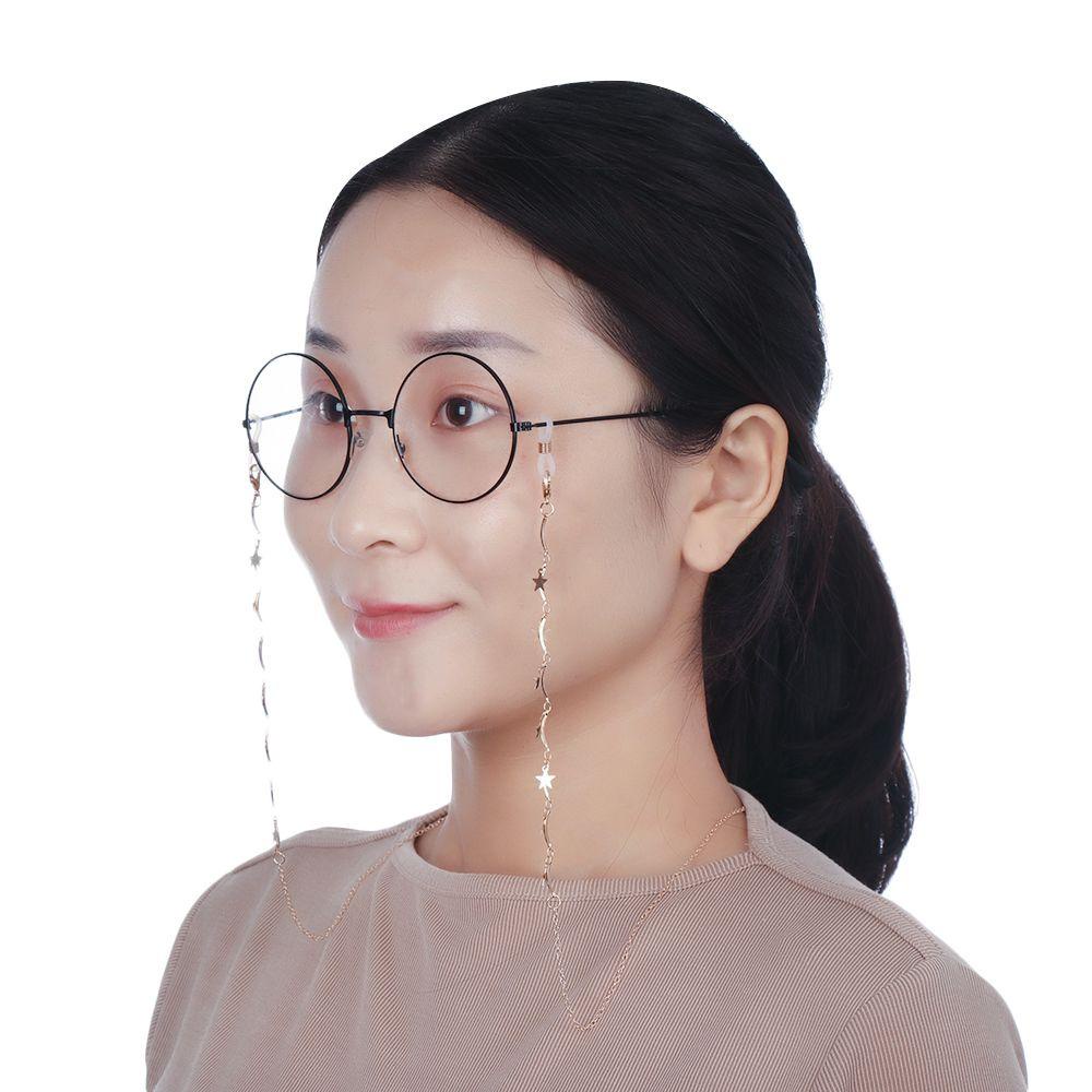 ESPO Dây Đeo Mắt Kính Màu Vàng Kim Loại Thời Trang