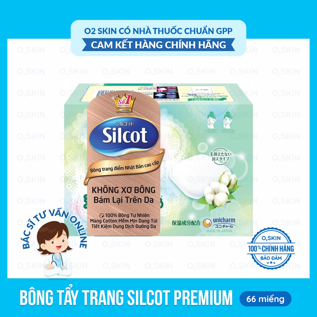 BÔNG TẨY TRANG Silcot Premium ( 66 MIẾNG )