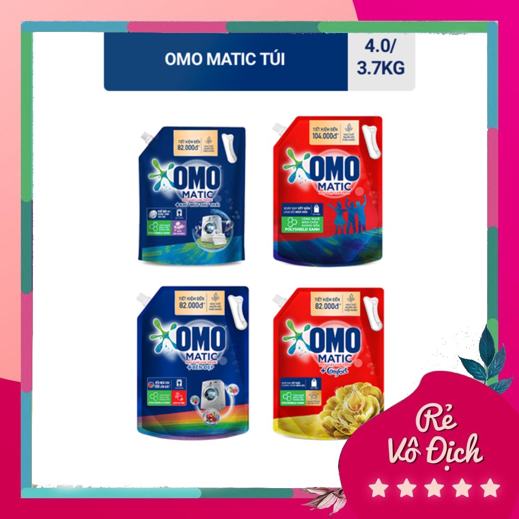 ( HOT LIKE ) Túi Nước Giặt OMO Matic - 3,7kg/4kg b225