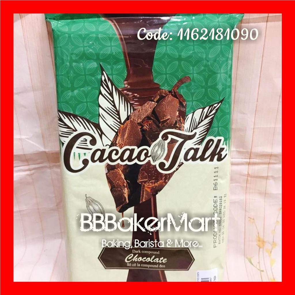 Chocolate Socola ĐEN Compound CACAO TALK - 1kg