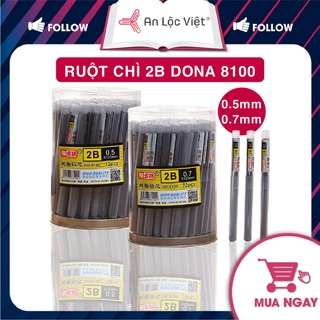 Combo 5 hộp ruột chì kim 2b dona 8100 0.5mm, 0.7mm chuyên dụng