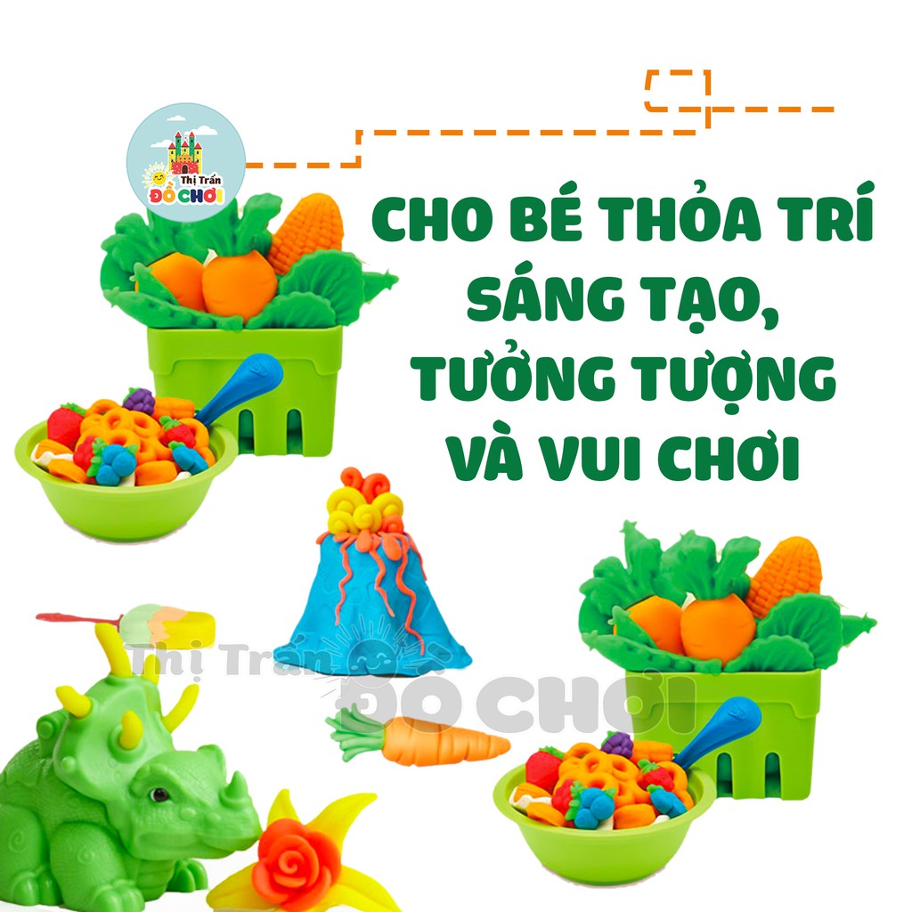 Bộ đồ chơi đất nặn an toàn cho bé có khuôn làm đồ nướng BBQ kèm theo 8818B - Thị trấn đồ chơi