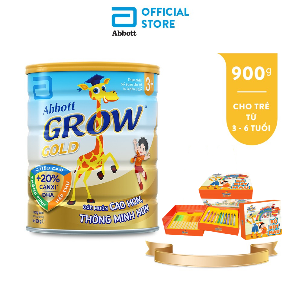 Tặng hộp màu Sữa bột Grow 3+ 900g