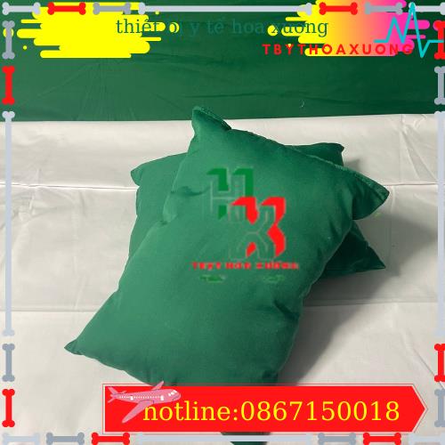 Gối kê tay khám bệnh, lấy máu xét nghiệm bệnh nhân màu xanh , màu trắng