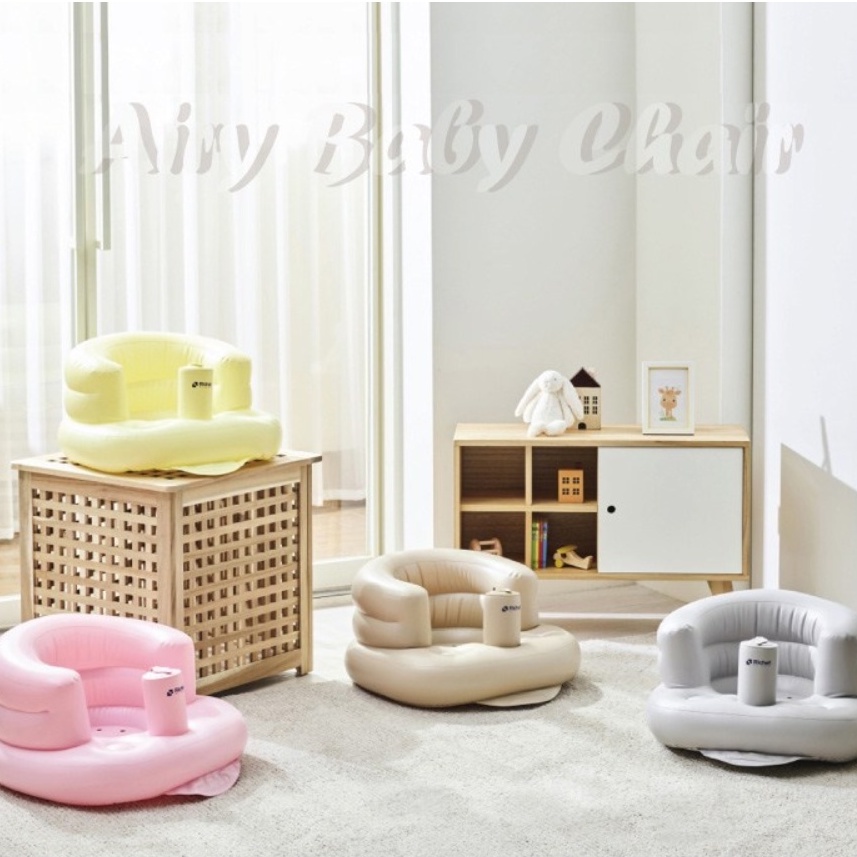 Ghế hơi Richell cho bé tập ngồi kèm bộ miếng dán dự phòng