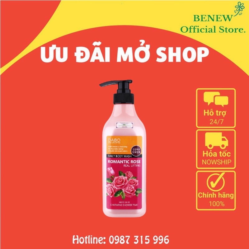 [SIÊU SALE]Sữa tắm Dabo Romantic Rose Daily Body Wash 750ml