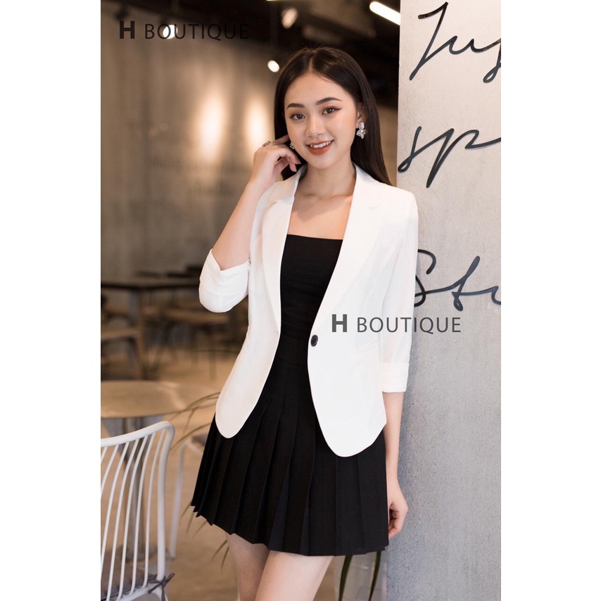 Áo Vest Nữ công sở khoác ngoài cao cấp loại áo 1 cúc tay lỡ HOT 2021 | BigBuy360 - bigbuy360.vn
