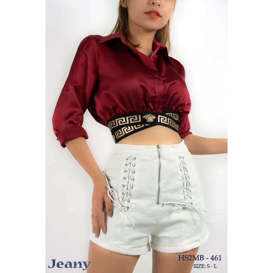 Quần Jean Short Siêu Cao Trắng J0080