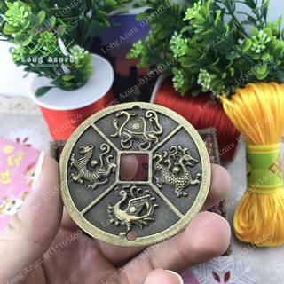 Đồng Xu Tứ Linh Long Lân Quy Phụng