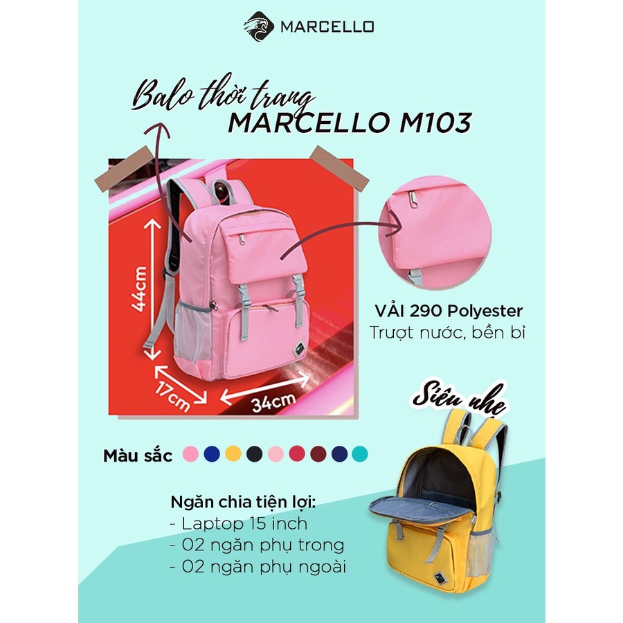 (MẪU MỚI 2022) BALO THỜI TRANG SIÊU NHẸ CHÍNH HÃNG MARCELLO