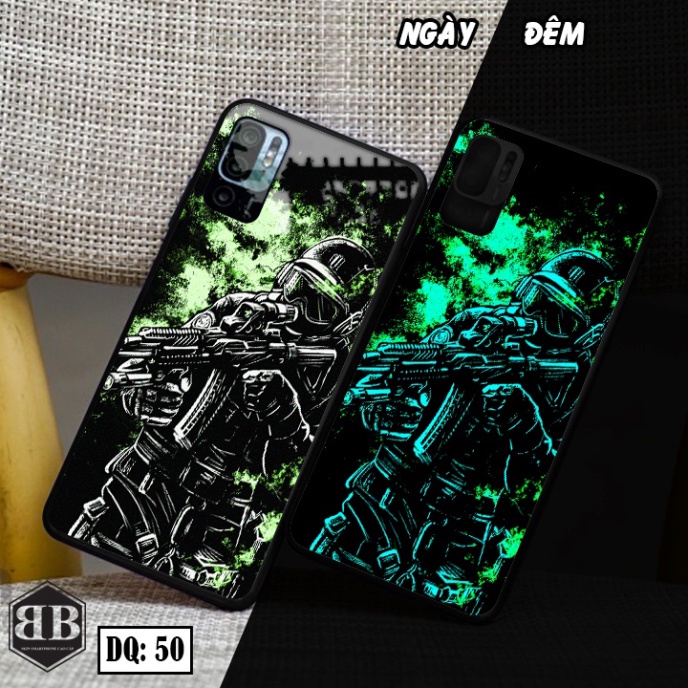 Ốp lưng kính Dạ Quang Xiaomi Redmi Note 10 5G phát sáng trong đêm ngầu,chất