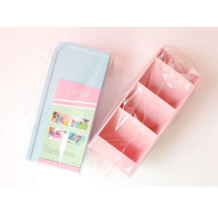 Kệ đựng bút, cọ trang điểm để bàn loại 4 ngăn - KHAY CHỨA NGHIÊN 4 ngăn