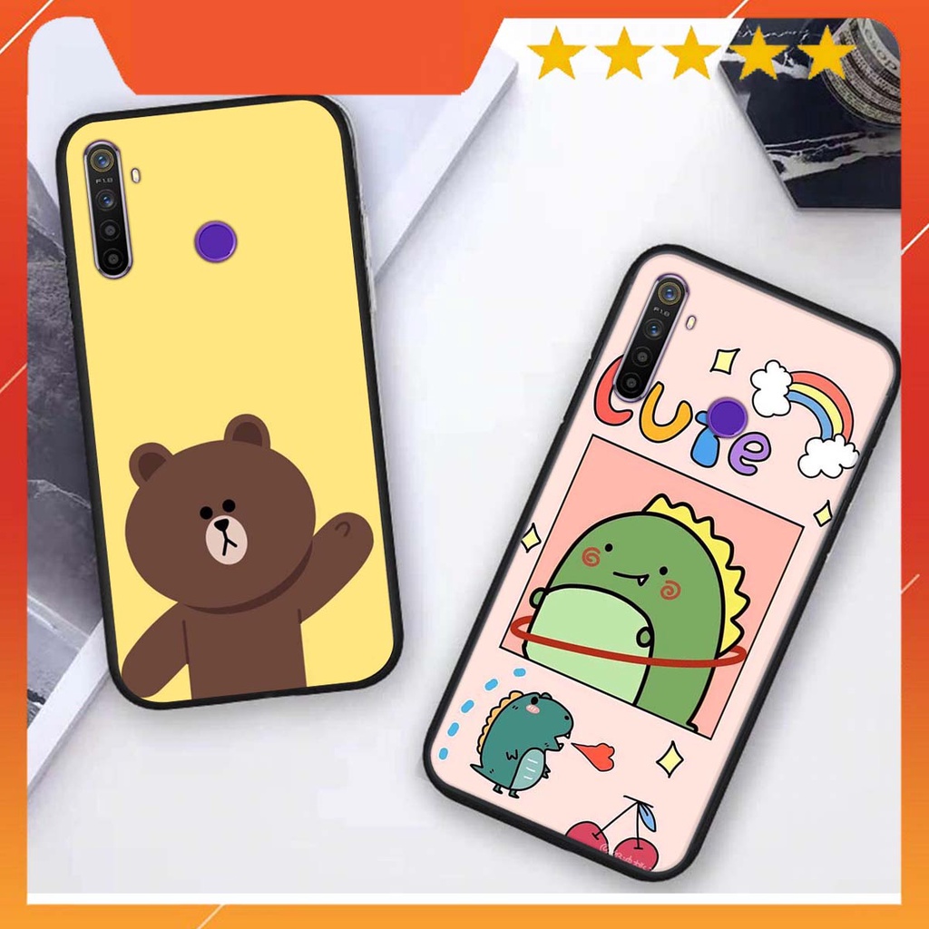Ốp lưng Oppo REALME 5 PRO in hình khủng long , gấu nâu xinh xắn, siêu cute  mà còn vô cùng RẺ -ĐẸP