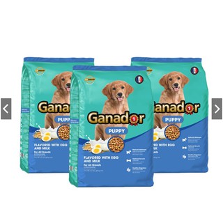 COMBO 5 GÓI Thức Ăn Hạt Cho Chó Con Mọi Giống Chó Vị Trứng Và Sữa Ganador Puppy Gói 400g