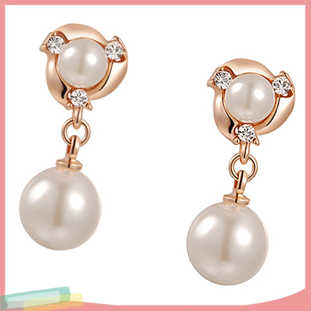 Đôi Khuyên Tai HạT NgọC Trai Giả Mạ VàNg 9K ThờI Trang Cho Nữ