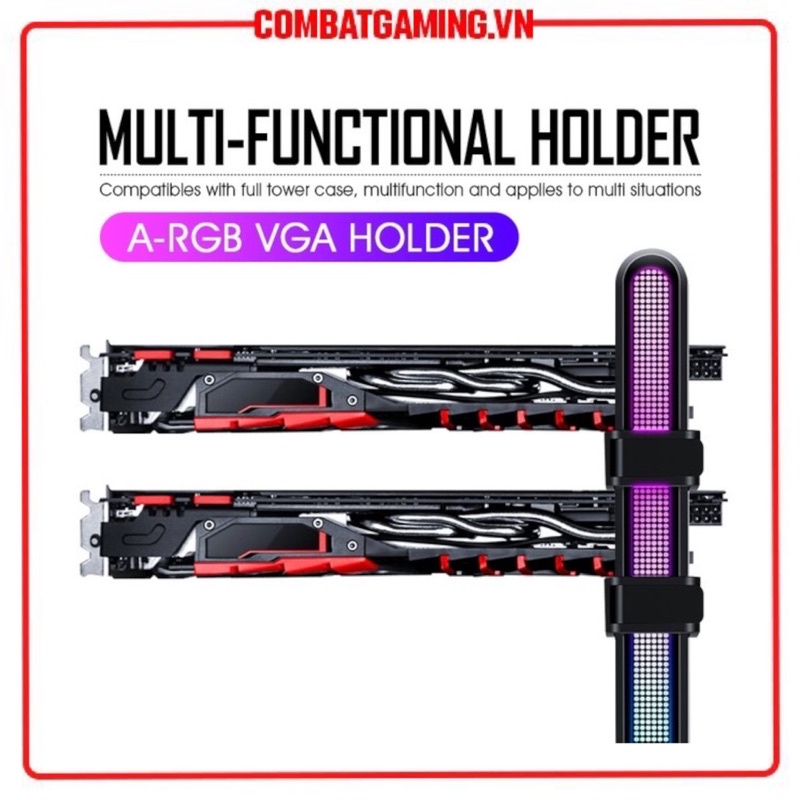 Giá Đỡ VGA DarkFlash DL240 ARGB Black/Pink/White - Hàng Chính Hãng