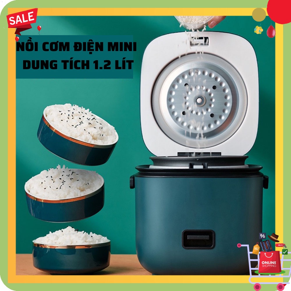 Nồi Cơm Điện Mini đa năng 1.2L 🌸Nồi Cơm Điện Mini JIASHI Thích ​hợp cho 1-2 người