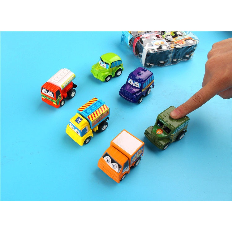 Bộ 6 Xe Tải Đồ Chơi Mini Vui Nhộn Cho Bé