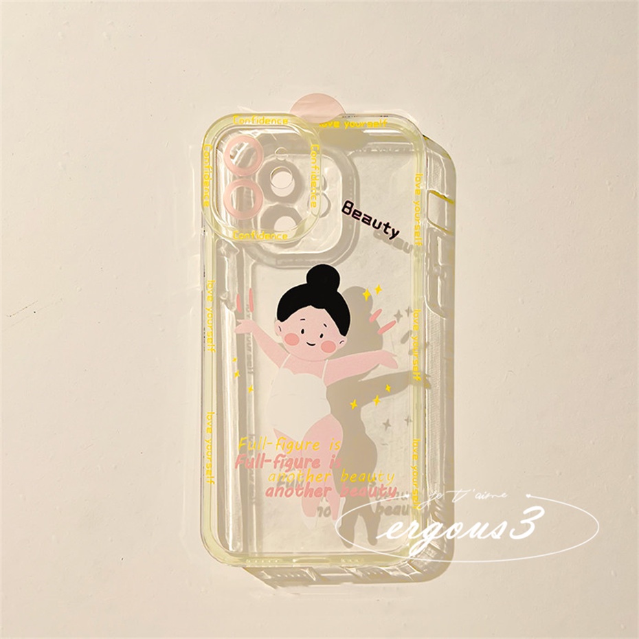 Ốp Điện Thoại Mềm In Hình Cô Gái Dễ Thương Cho iPhone 14 13 12 11 Pro Max SE2020 X XR Xs Max 7 8 6 6s Plus
