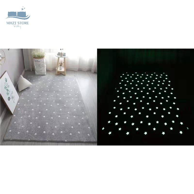 Thảm lông thỏ phát sáng , thảm lông trải sàn mềm mịn kt m6x2m giá rẻ MH2T STORE