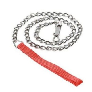 xích chó mèo mạ đẹp có tay cầm màu đỏ