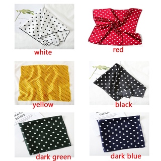 Khăn Lụa Satin Vuông 50x50cm Họa Tiết Chấm Bi