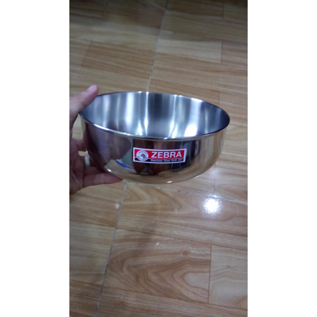 Tô Inox 18cm + Tặng Muỗng Inox - Zebra SUS304