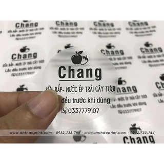 Tem nhãn decal TRONG cao cấp