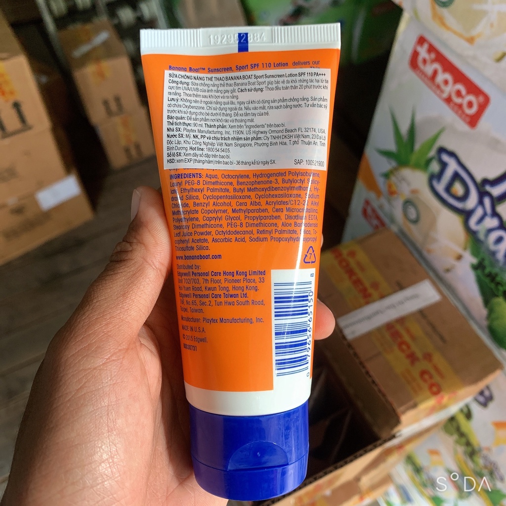 Kem Banana Boat Chống Nắng Thể Thao SPF110  vs  SPF 100 90ML Date T11/2025